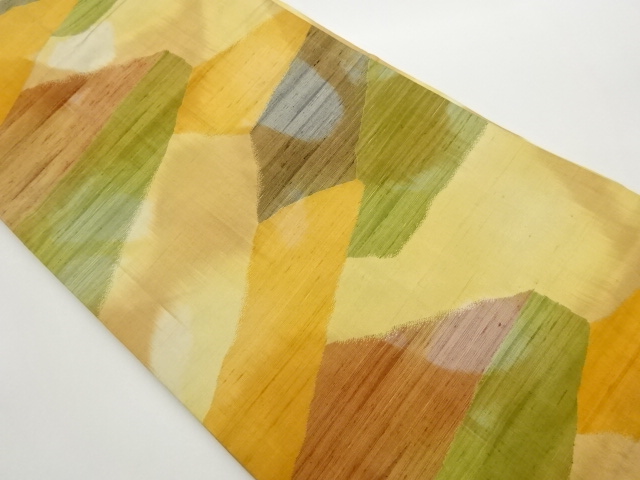 JAPANESE NAGOYA OBI / TSUMUGI / WOVEN ABSTRACT